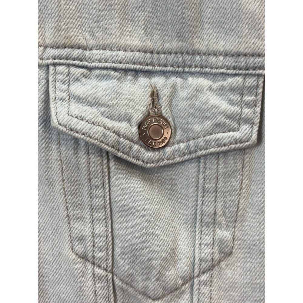 GAP Denim Womens XS Tie Dye Jean Jacket Light Wash Blue NWT 850918-00-1 0000 - Picture 8 of 14